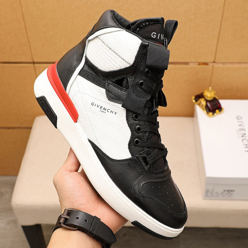 Givenchy Men Shoes Boots Fashion Sneakers Luxury Brand Two-Toned Wing High-Top Sneakers In Leather BH002JH0K6-004