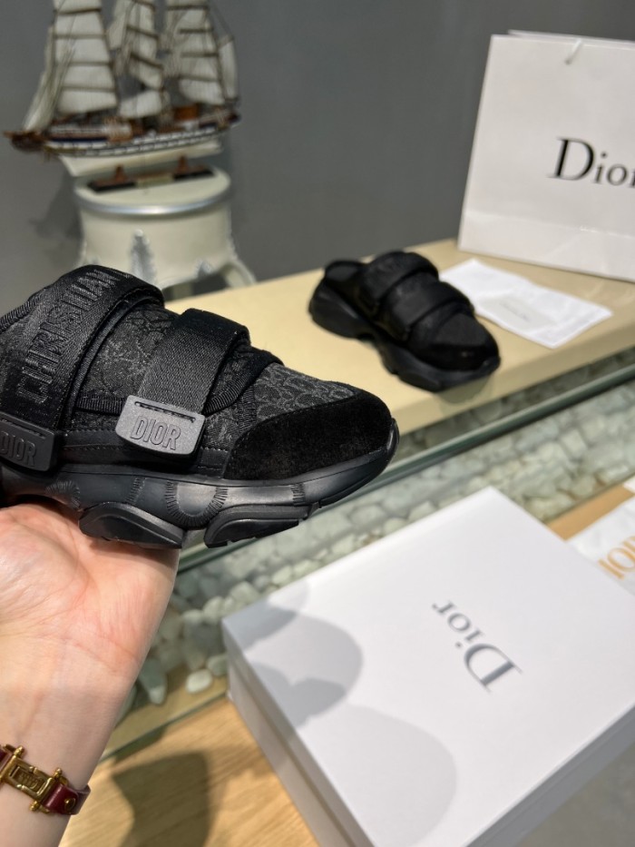 Dior Women Shoes Slippers SLIDE Luxury Brand D-WANDER SLIDE Deep Blue Dior Oblique Technical Fabric KCQ351OBY_S56B with Original Box