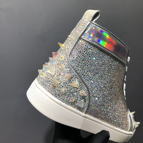 Christian Louboutin Mens Shoes Luxury Brand Red Bottom Design Louis Junior Spikes Flat with Original Box CL sneakers