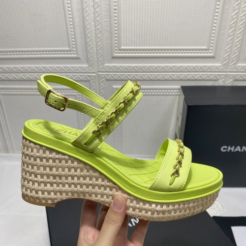 Chanel Womens Shoes Fashion Pumps Wedge Sandals