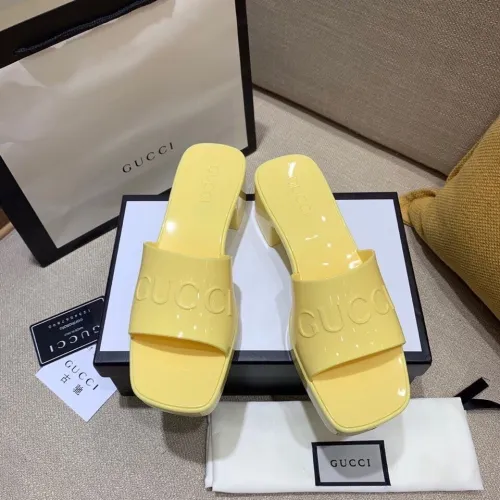 Gucci Womens Shoes Sandals Slides Slippers Luxury Brand Thick Sole 5cm Heel Design Women's GG slide sandal with Original Box