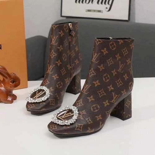 Louis Vuitton Women Shoes Boots Fashion Ankle Boots Luxury Brand Leather Design with Original Box