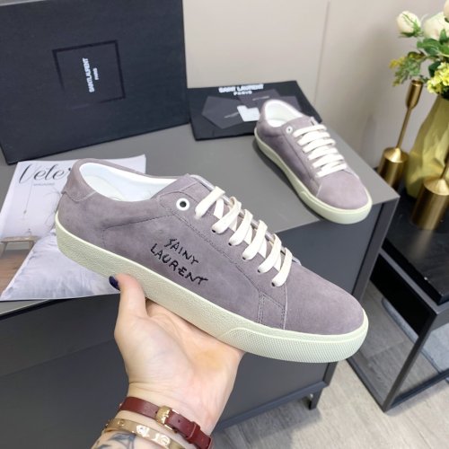 Saint Laurent YSL Men Womens Shoes COURT CLASSIC SL/06 EMBROIDERED SNEAKERS