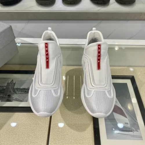 Prada Mens Shoes Sneakers Casual Shoes for Men Luxury Brand White Prada PRAX 1 sneakers with Original Box 4E3576_3LFV_F0009