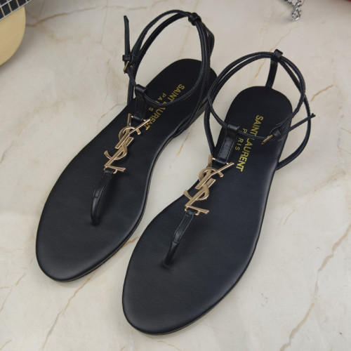 Yves Saint Laurent YSL Women Shoes Sandals Slippers Luxury Brand Genuine Leather Sole Womens Slippers with Original Box