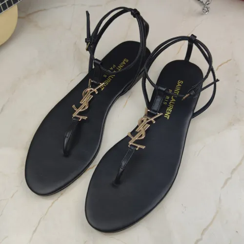 Yves Saint Laurent YSL Women Shoes Sandals Slippers Luxury Brand Genuine Leather Sole Womens Slippers with Original Box