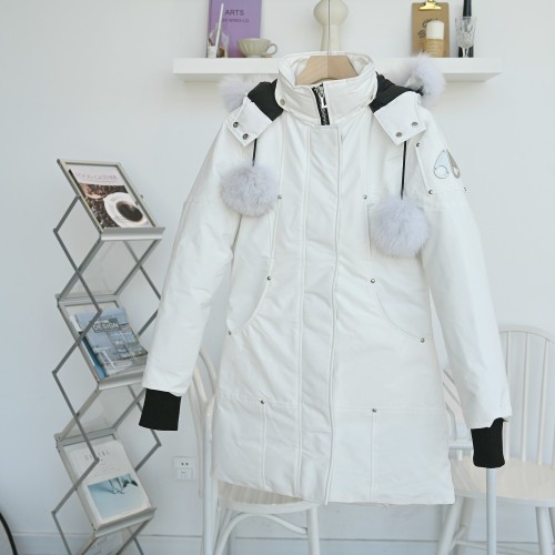 Moose Knuckles Design Womens Winter Windprood Down Jackets Keep Warm 90% White Duck Down