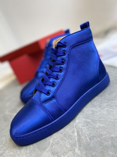 Christian Louboutin Mens Shoes Luxury Brand Red Bottom Design Louis Junior Spikes Flat with Original Box CL sneakers