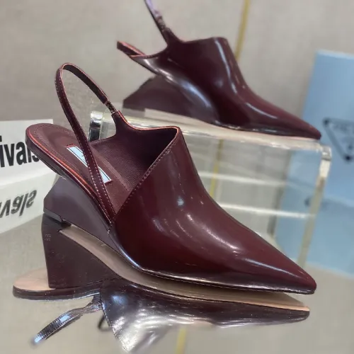 Prada Womens Shoes Slingback Pumps Luxury Brand Casual Shoes for Women with Original Box