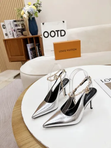 Louis Vuitton Womens Shoes Pumps Sandals Leather Design Luxury Brand Fashion Sandals with Original Box 8cm Heel