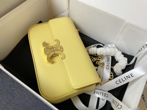 Celine Womens Bags Crossbody Design Luxury Brand CROSSBODY OVAL PURSE CUIR TRIOMPHE IN SMOOTH CALFSKIN with Original Box