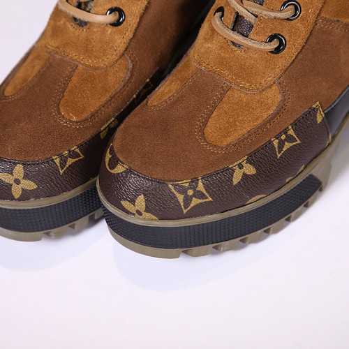 Louis Vuitton Women Shoes Boots Luxury Brand Fashion Ankle Boots LAUREATE PLATFORM DESERT BOOT