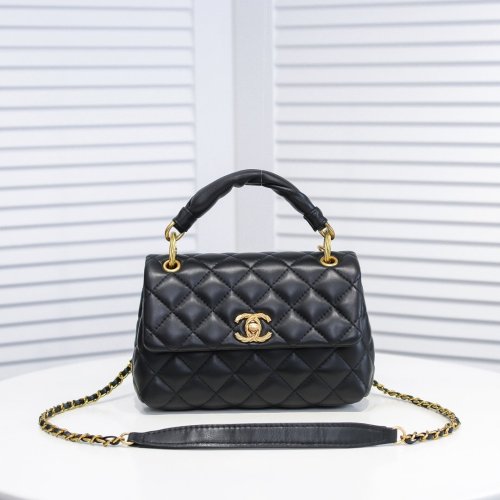 Chanel Womens Bags Shoulder Bag Small Flap Bag with Top Handle