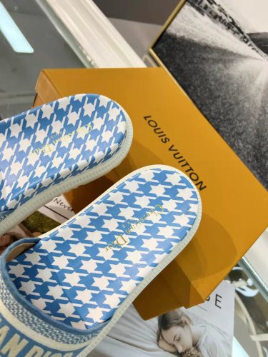 Dior Women Shoes Mule DWAY SLIDE Luxury Brand Womens Sandals Slippers with Original Box