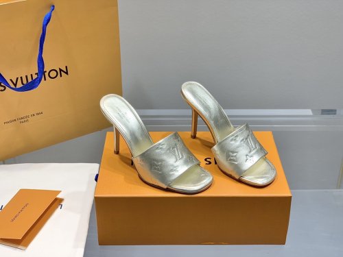 Louis Vuitton Womens Shoes Pumps Sandals Leather Design Luxury Brand Fashion Sandals with Original Box 10cm Heel