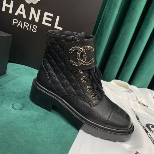 Chanel Women Shoes Boots Luxury Brand Design Leather Ankle Fashion Boots for Winter