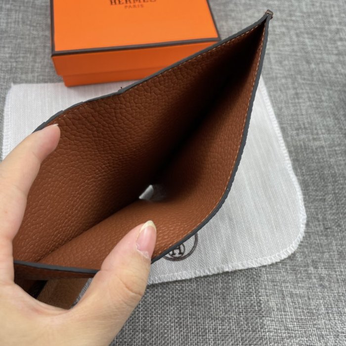 Hermes Womens Mens Wallets Purse Card Holder Leather Design Coin Bag with Original Box