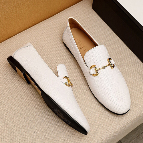 Gucci Mens Shoes Leather Design Luxury Brand Business Dress Shoes for Men with Original Box