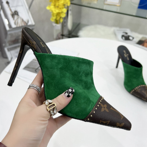 Louis Vuitton Womens Shoes Pumps Sandals Slippers Leather Design Luxury Brand Summer Fashion Sandals with Original Box 9.5cm Heel
