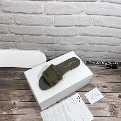 Dior Women Shoes Mule DWAY SLIDE Luxury Brand Womens Sandals Slippers with Original Box