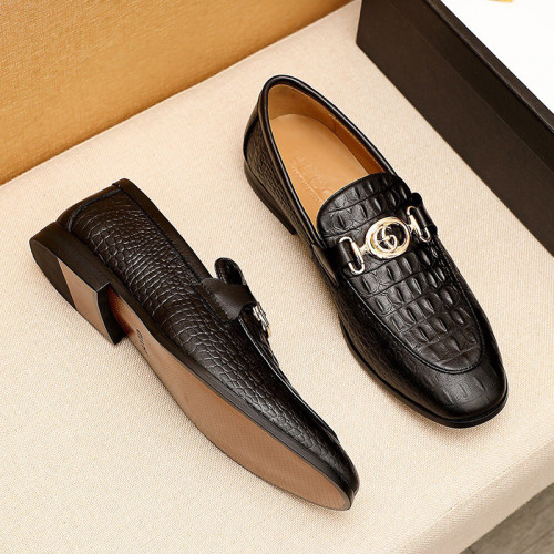 Gucci Mens Shoes Leather Design Luxury Brand Business Dress Shoes for Men with Original Box