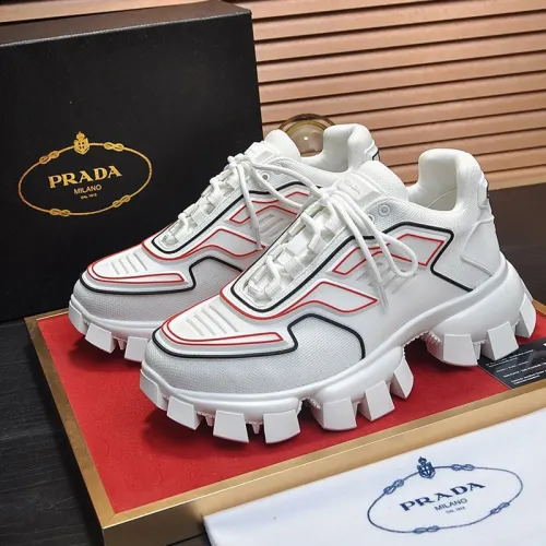 Prada Mens Shoes Sneakers Casual Shoes for Men Luxury Brand Breathable Fashion Cloudbust Thunder Technical Fabric Sneakers with Original Box