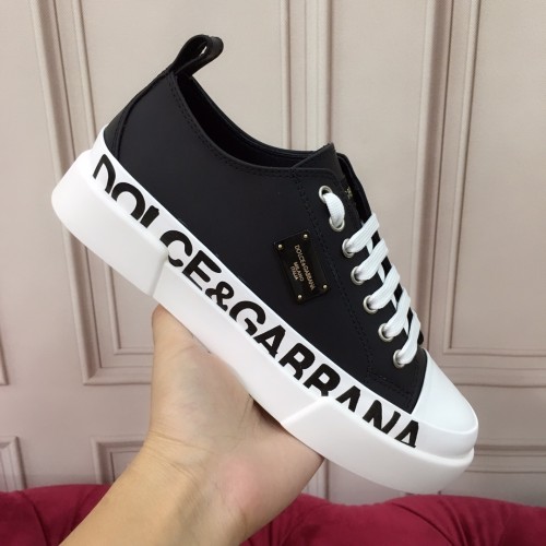 Dolce&Gabbana Womens Shoes Sneakers Fashion Type Luxury Brand Calfskin Portofino light sneakers with logo-detailed plate and logo print with Original Box CK1886AO51589690