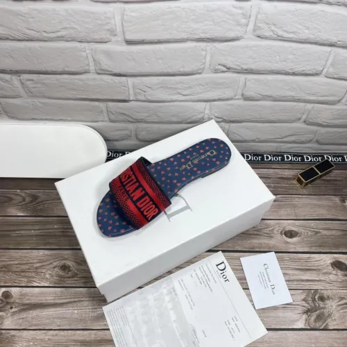 Dior Women Shoes Mule DWAY SLIDE Luxury Brand Womens Sandals Slippers with Original Box