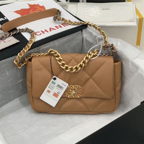 Chanel Womens Bags Shoulder Messenger Bags Chanel 19 Flap Bag Luxury Brand with Original Box