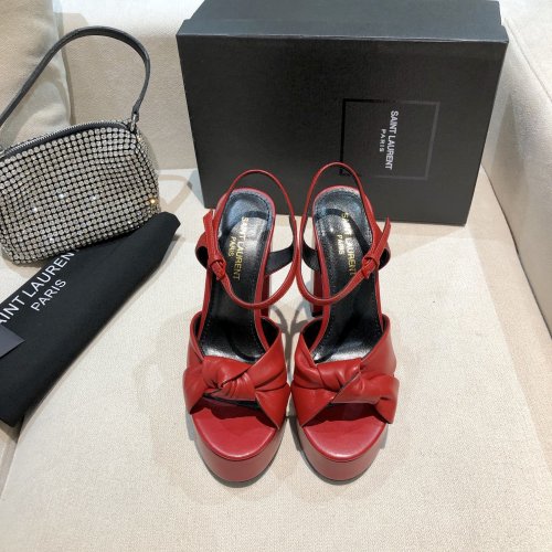 Saint Laurent YSL Womens Shoes BIANCA SANDALS IN SMOOTH LEATHER 60671300J006808