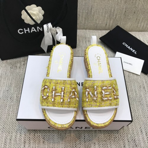 Chanel Womens Shoes Mules Tweed