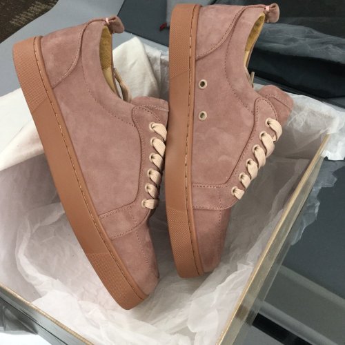 Christian Louboutin Mens Shoes Luxury Brand Red Bottom Design Louis Junior Spikes Flat with Original Box CL sneakers