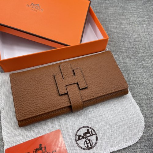 Hermes Womens Mens Wallets Purse Bag Clutch Leather Design Coin Bag with Original Box