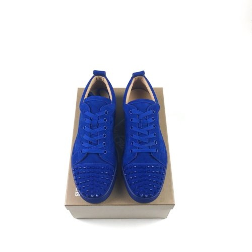 Christian Louboutin Mens Shoes Luxury Brand Red Bottom Design Louis Junior Spikes Flat with Original Box CL sneakers
