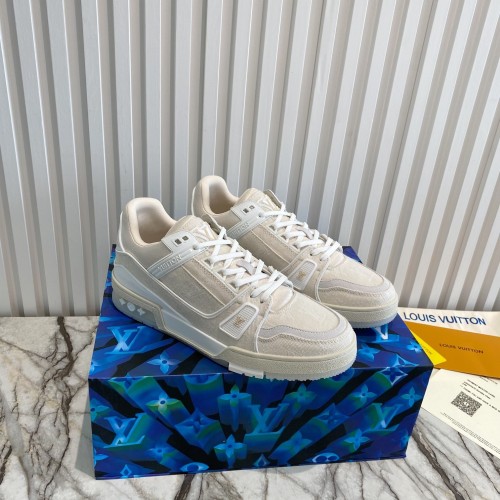Louis Vuitton Men Shoes Fashion Sneakers Design Luxury Brand LV TRAINER SNEAKER with Original Box