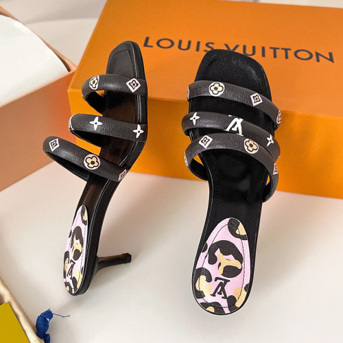 Louis Vuitton Womens Shoes Sandals Slippers Luxury Brand REVIVAL APPEAL MULE 1A93WI calf leather with Original Box 5.5cm Heel