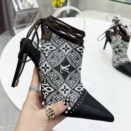 Louis Vuitton Womens Shoes Pumps Sandals Slippers Leather Design Luxury Brand Summer Fashion Sandals with Original Box 9.5cm Heel