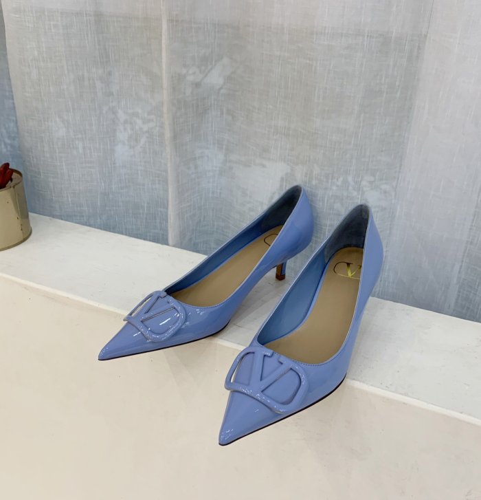 Valentino Women Shoes Mule Flip Flop Sandals VLOGO SIGNATURE CALFSKIN PUMP 45MM / 1.8 IN. Luxury Brand with Original Box