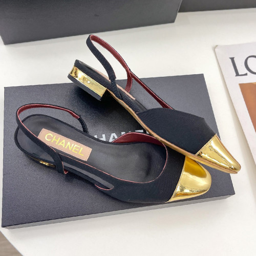 Chanel Women Shoes Slingbacks Luxury Brand Wedding Shoes Fashion with Original Box