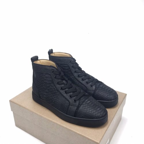 Christian Louboutin Mens Shoes Luxury Brand Red Bottom Design Louis Junior Spikes Flat with Original Box CL sneakers