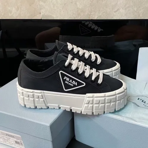 Prada Womens Shoes Sneakers Lace-Up Luxury Brand Fashion Sneakers for Women with Original Box