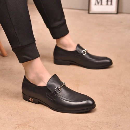 Gucci Mens Shoes Leather Design Luxury Brand Business Dress Shoes for Men with Original Box