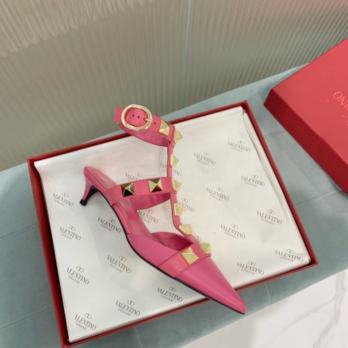 Valentino Women Shoes Mule Flip Flop Sandals ROMAN STUD CALFSKIN PUMP 40 MM with Original Box