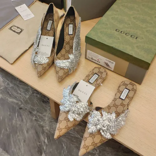 Gucci x Balenciaga Womens Shoes Slingback Pumps High Heel Luxury Brand Wedding Fashion Shoes for Women with Original Box