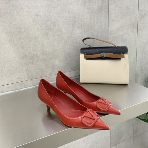 Valentino Women Shoes Mule Flip Flop Sandals VLOGO SIGNATURE CALFSKIN PUMP 45MM / 1.8 IN. with Original Box
