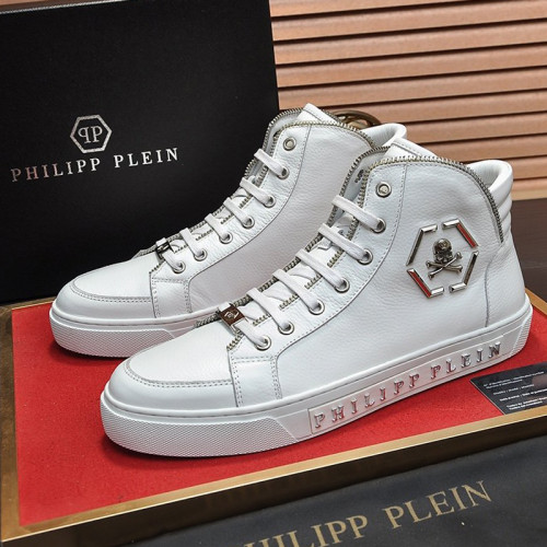 Philipp Plein Men Shoes Sneakers High Top Sneaker Fashion Design Luxury Brand Ankle Boots with Original Box