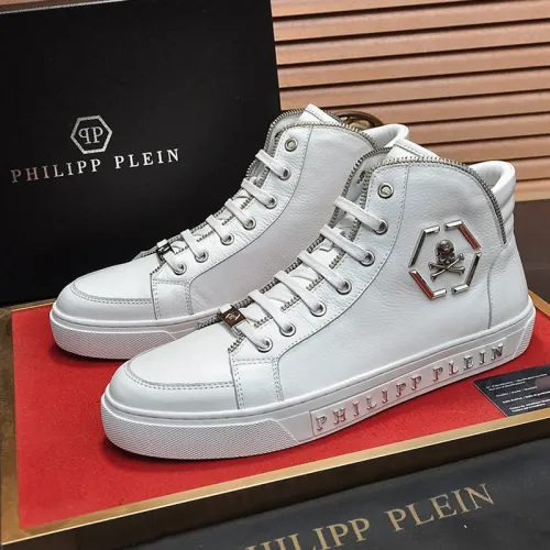 Philipp Plein Men Shoes Sneakers High Top Sneaker Fashion Design Luxury Brand Ankle Boots with Original Box