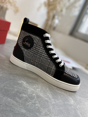 Christian Louboutin Mens Shoes Luxury Brand Red Bottom Design Louis Junior Spikes Flat with Original Box CL sneakers