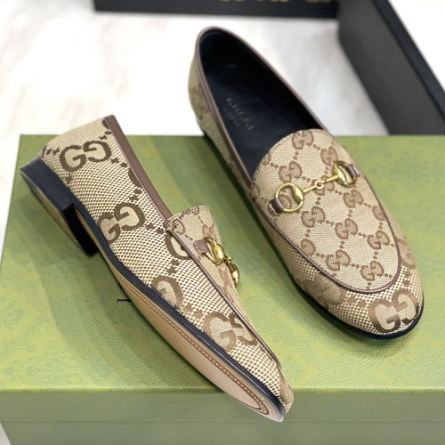 Gucci Womens Shoes Casual Loafers Design Luxury Brand Leather Princetown with Original Box Women's maxi GG Gucci Jordaan loafer