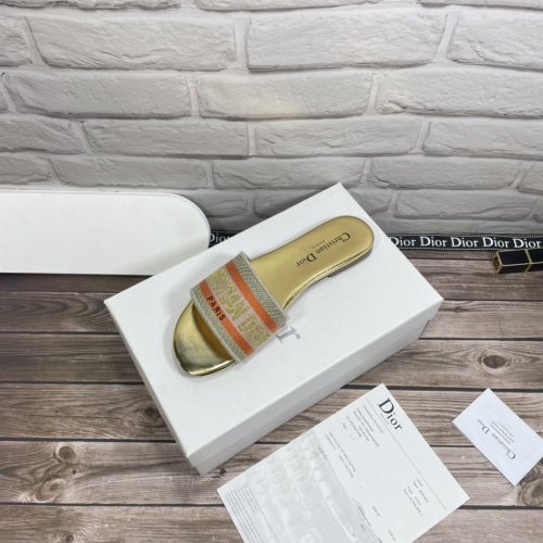 Dior Women Shoes Mule DWAY SLIDE Luxury Brand Womens Sandals Slippers with Original Box